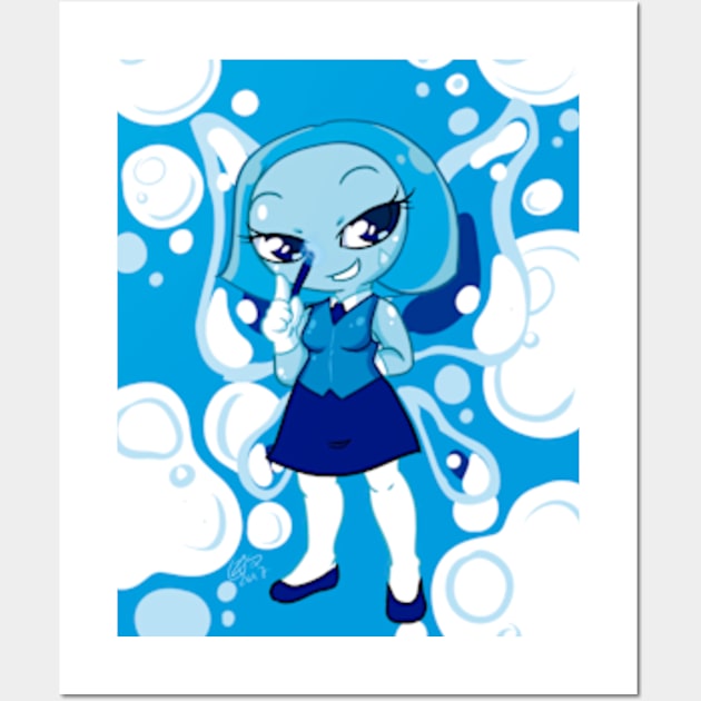 Aquamarine - Steven Universe Wall Art by Pink Grape Arts